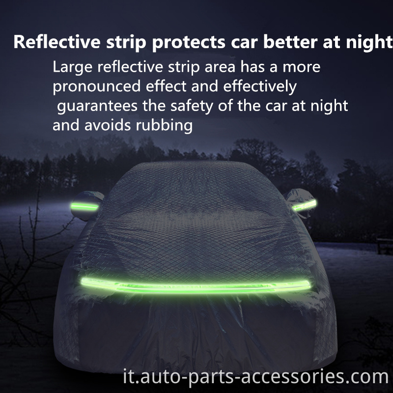 Materiale Oxford impermeabile elastico ad alta elastico Coperchio di auto con pubblicità antiinieli